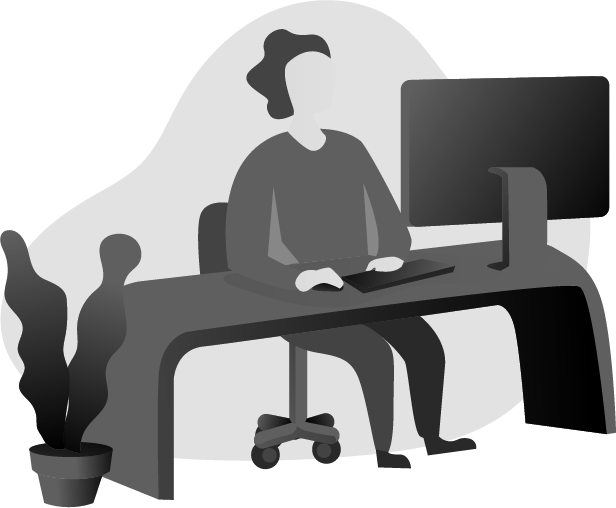 working with computer at infonubs